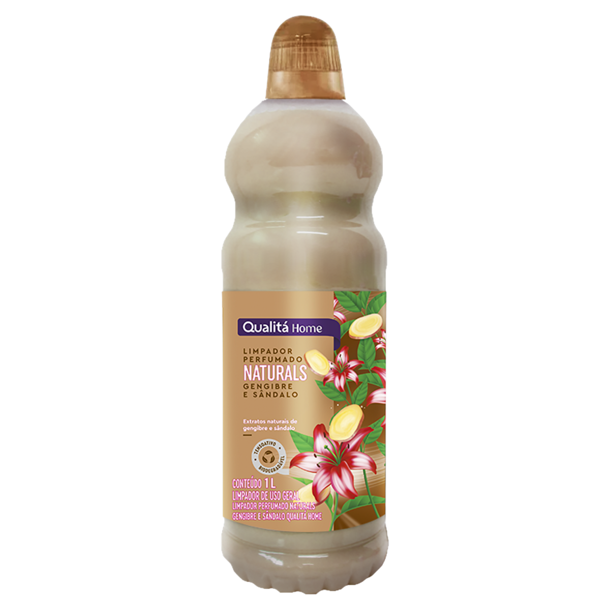 Limpador Perfumado Gengibre e Sândalo Qualitá Home Naturals Frasco 1l
