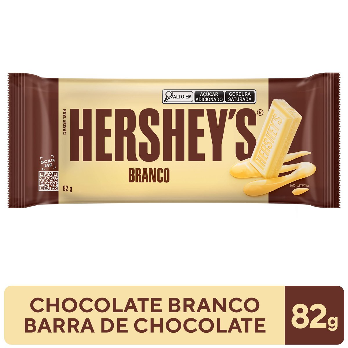 Chocolate Branco Hershey's Pacote 82g