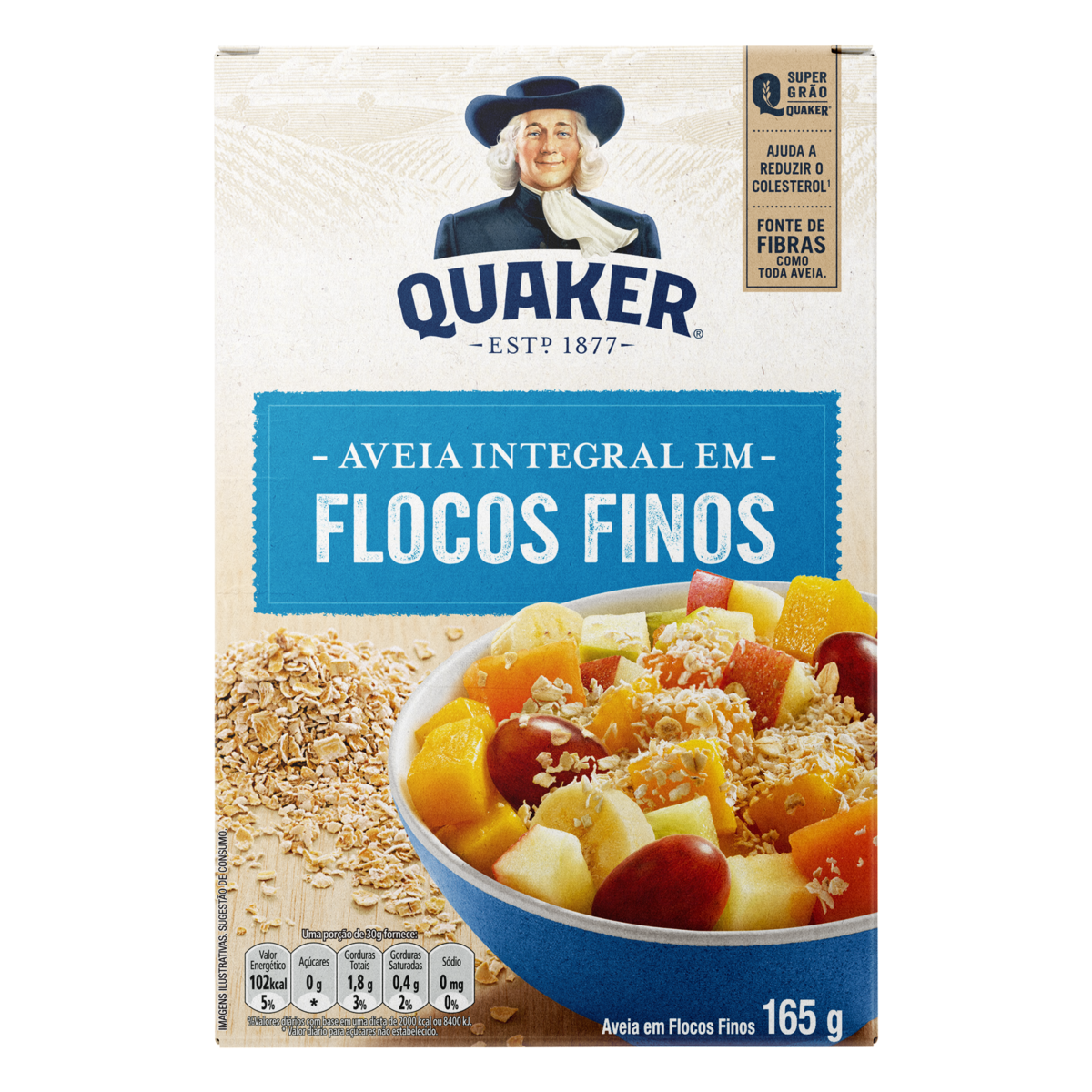 Aveia Em Flocos Finos Quaker Caixa 165G