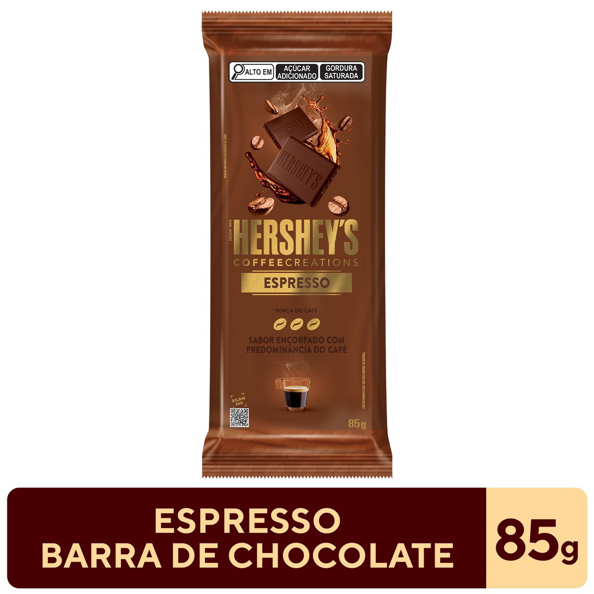 Chocolate com Pedaços de Café Espresso Hershey's Coffee Creations Pacote 85g