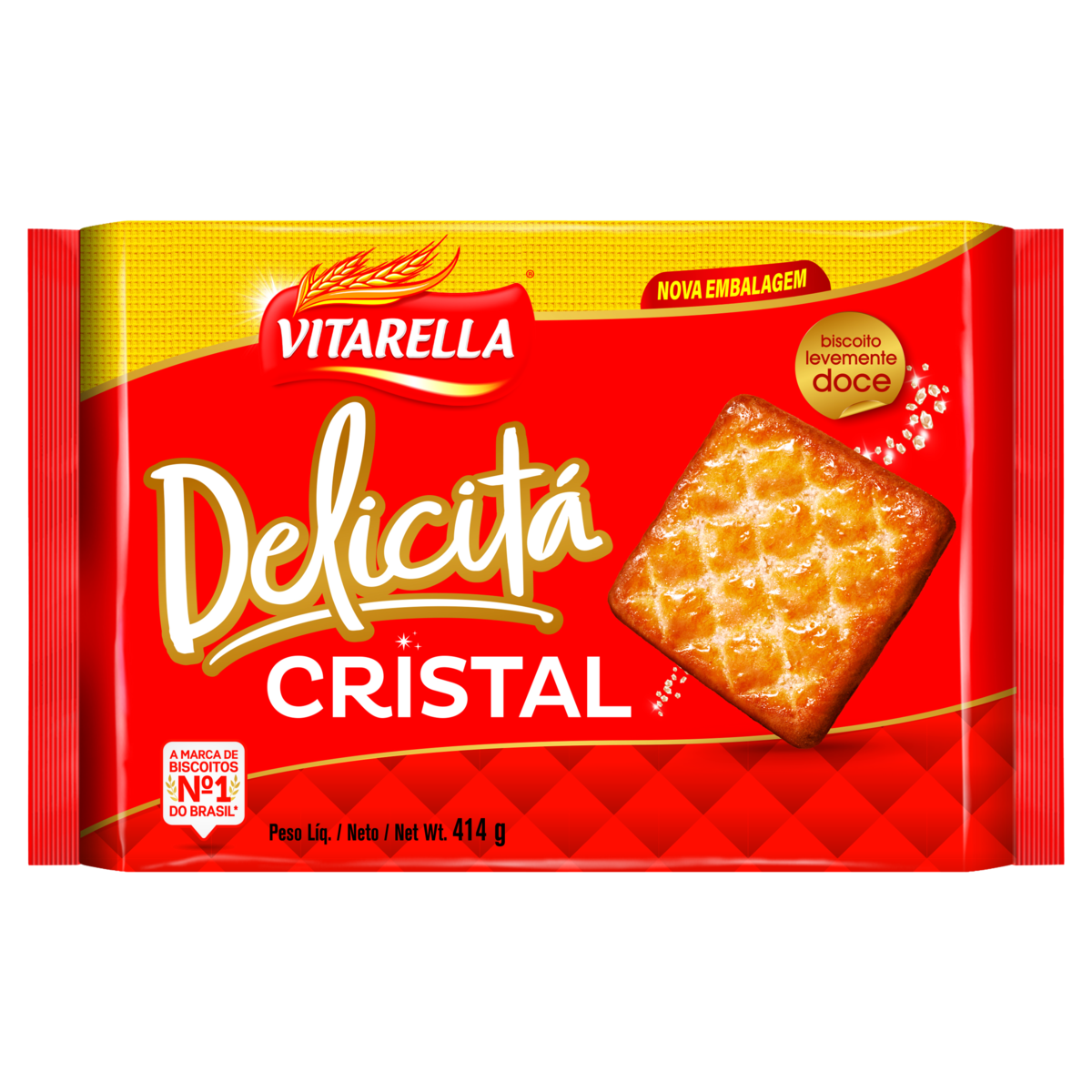 Biscoito Cristal Vitarella Delicitá Pacote 414g