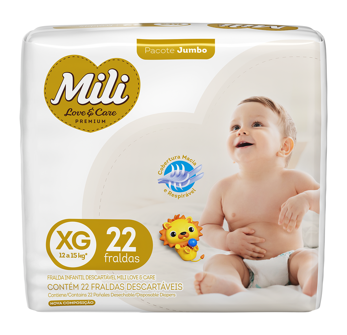 Fralda LoveCare JUMBO XG 9x22