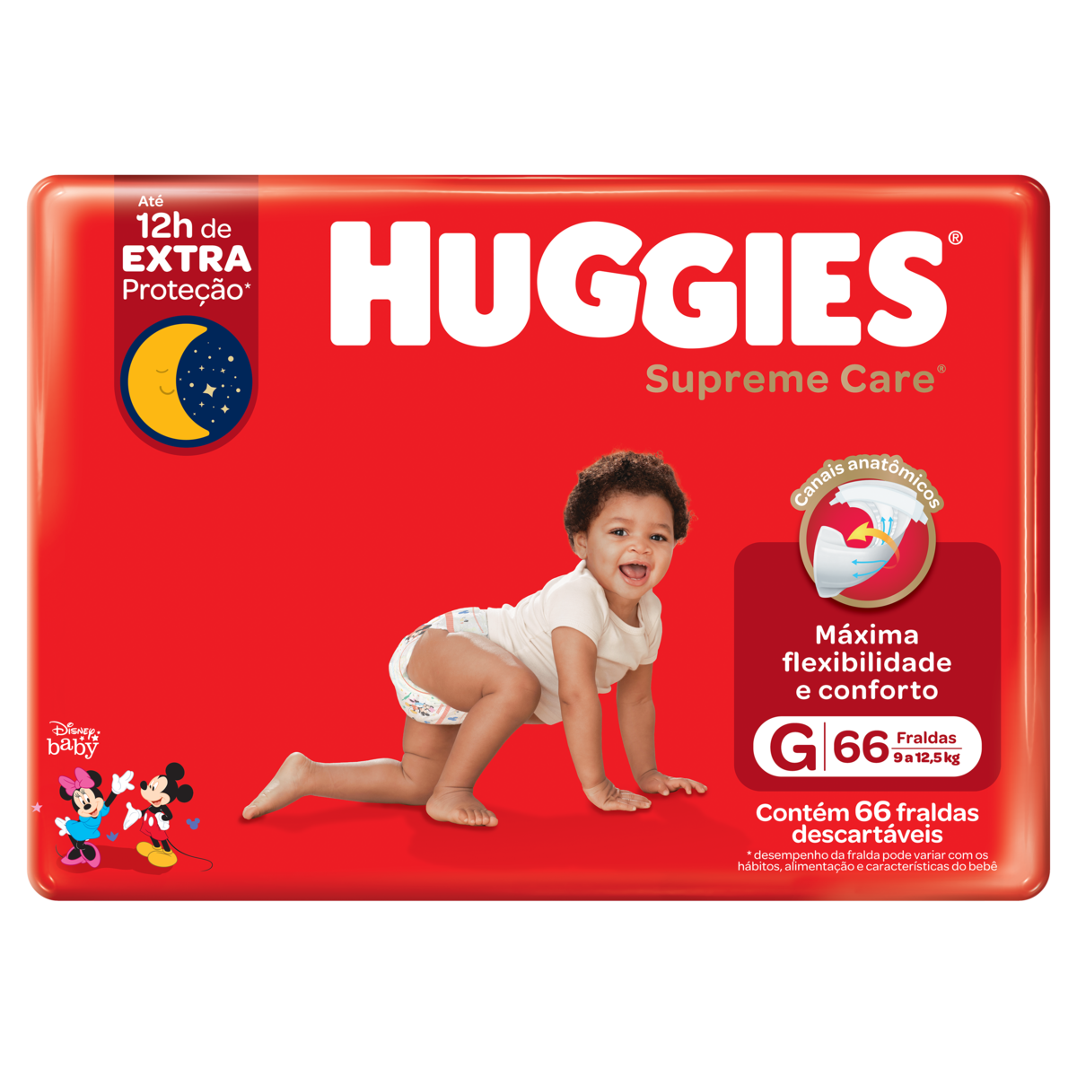 Fralda Huggies Supreme Care G - 66 fraldas