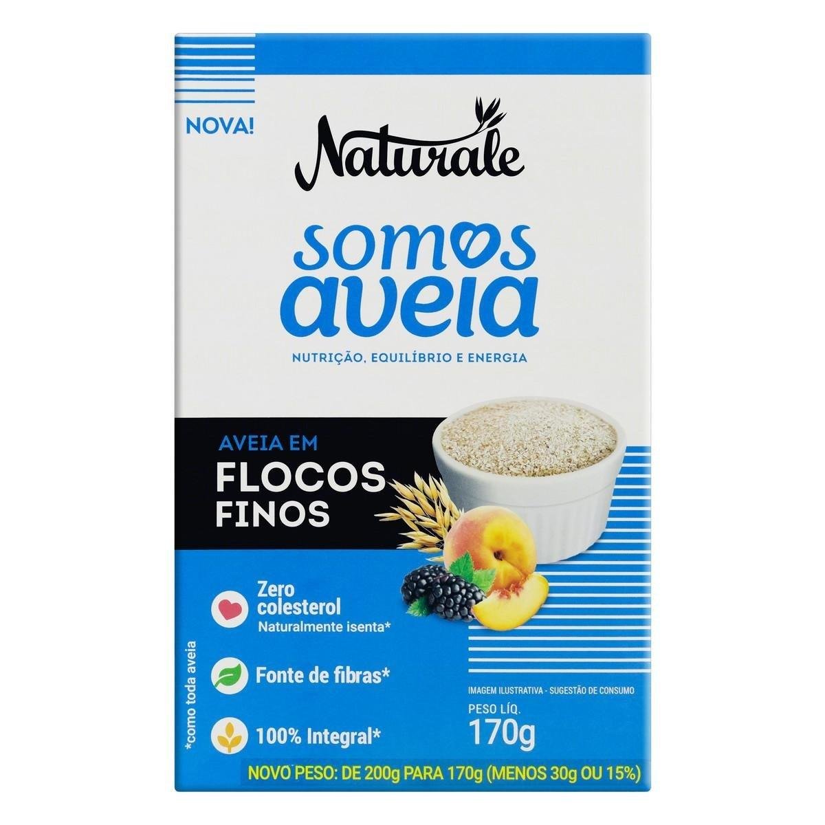 Aveia em Flocos Finos Naturale Somos Aveia Caixa 170g