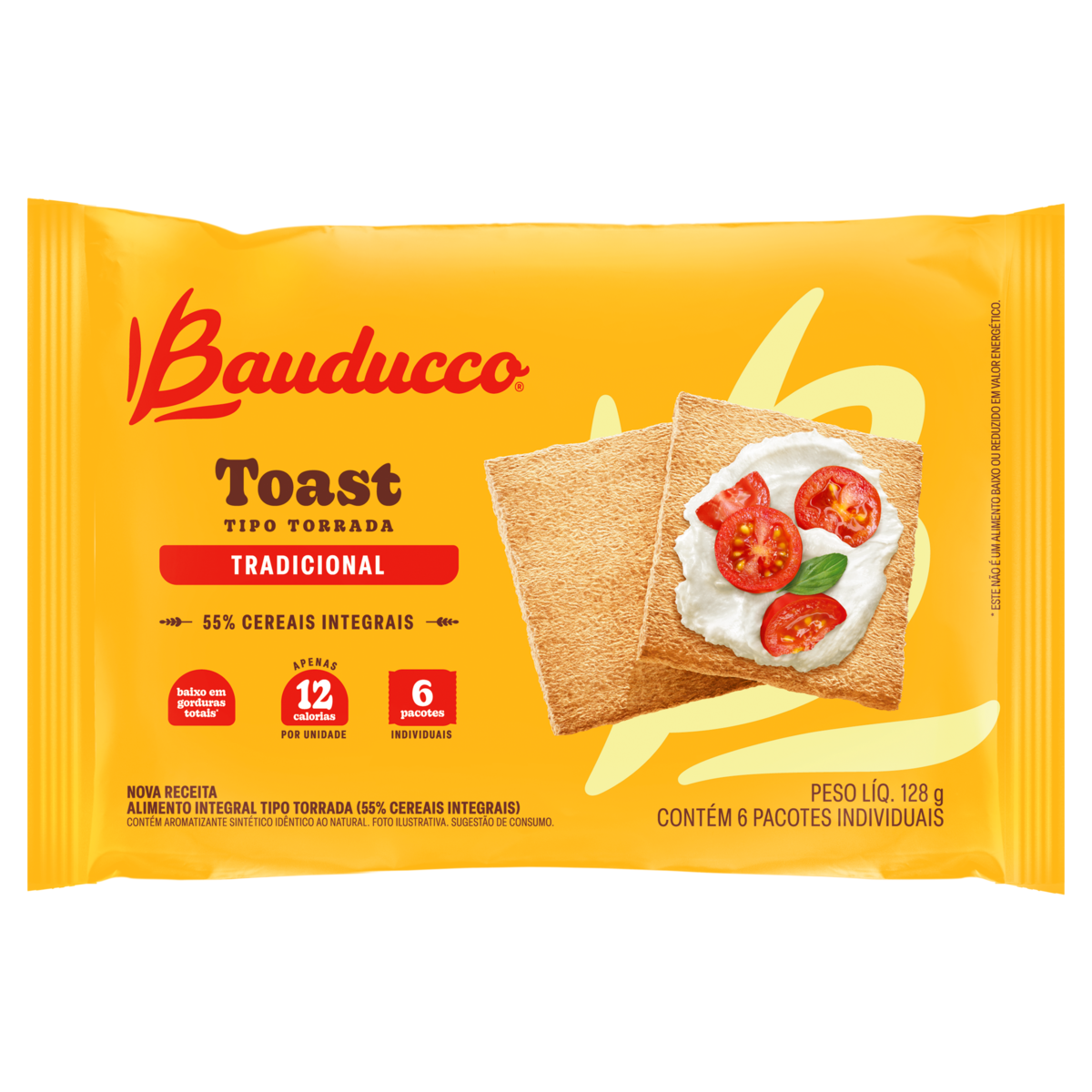 Torrada Tradicional Bauducco Toast Pacote 128g 6 Unidades