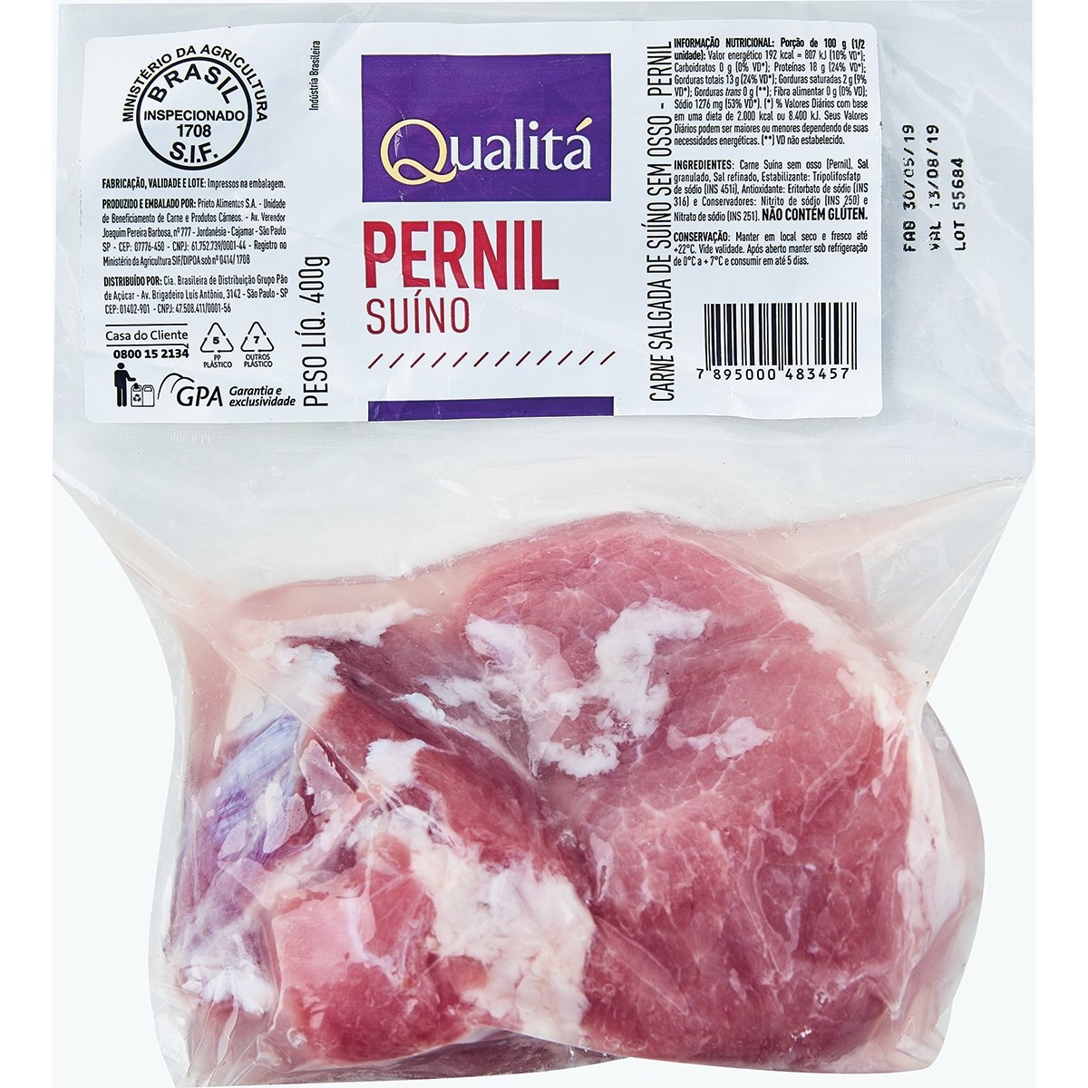 Carne Suína Salgada sem Osso Qualitá 400g