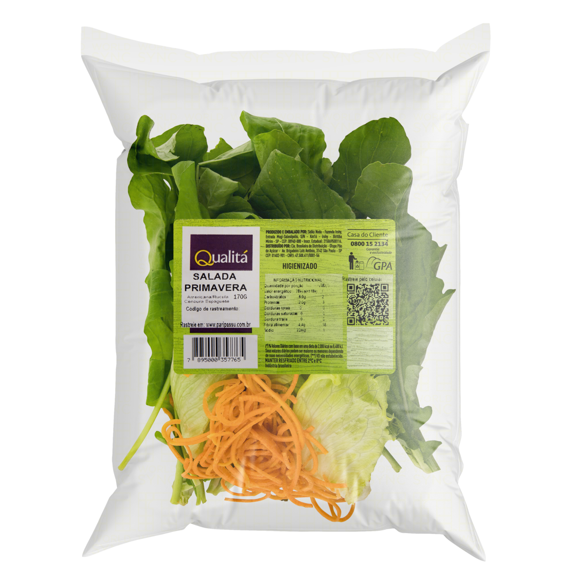 Salada Primavera Higienizada Qualitá Pacote 170g
