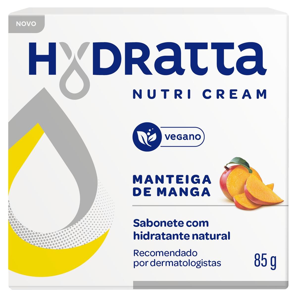 Sabonete Barra Hidratante Manteiga de Manga Hydratta Nutri Cream Caixa 85g