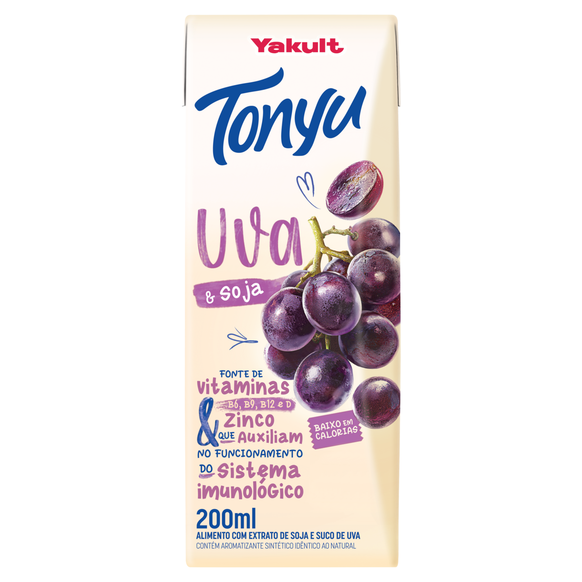 Bebida à Base de Soja Uva Yakult Tonyu Caixa 200ml