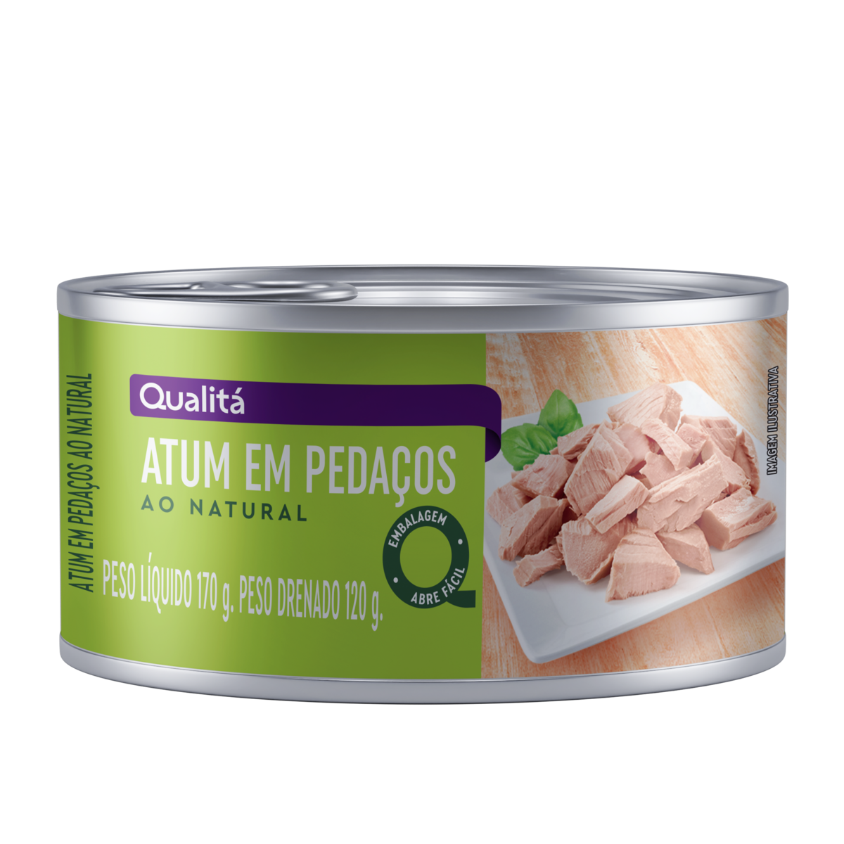 Atum em Pedaços ao Natural Qualitá Lata 170g