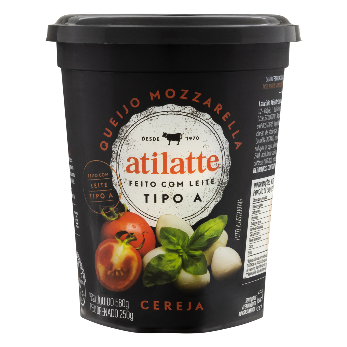 Queijo Mussarela Cereja Atilatte 250g