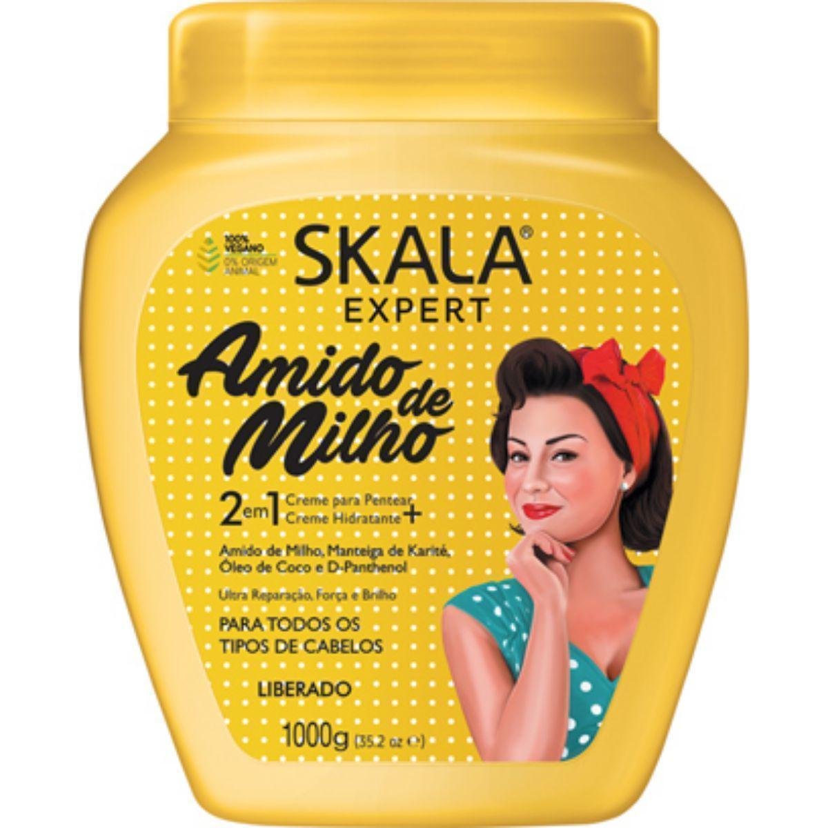 Creme de Tratamento e Pentear Skala Expert Amido de Milho Pote 1000g