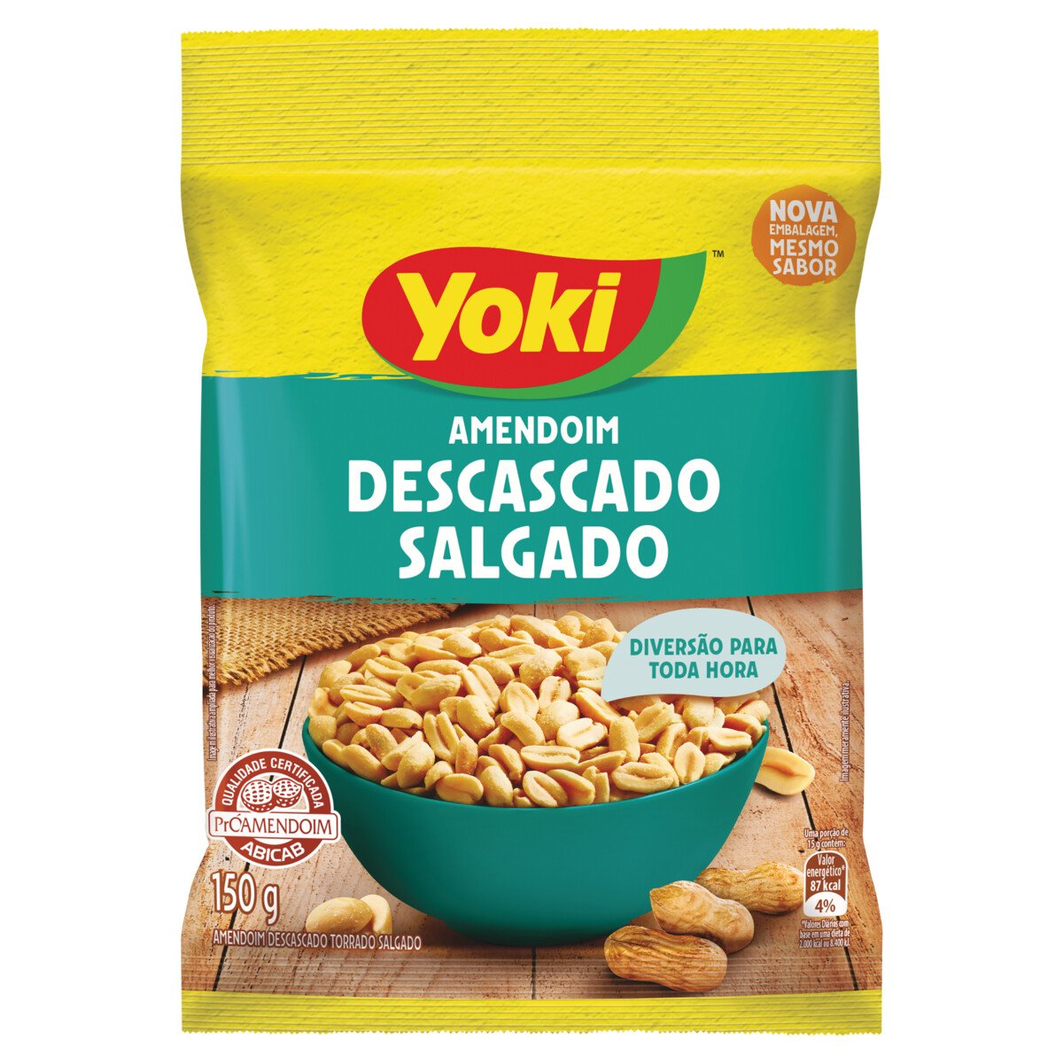 Amendoim Salgado sem Pele YOKI Pacote 150g
