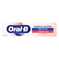 Creme Dental Oral-B Duplo Alívio Sensitive + Gengiva Caixa 70g
