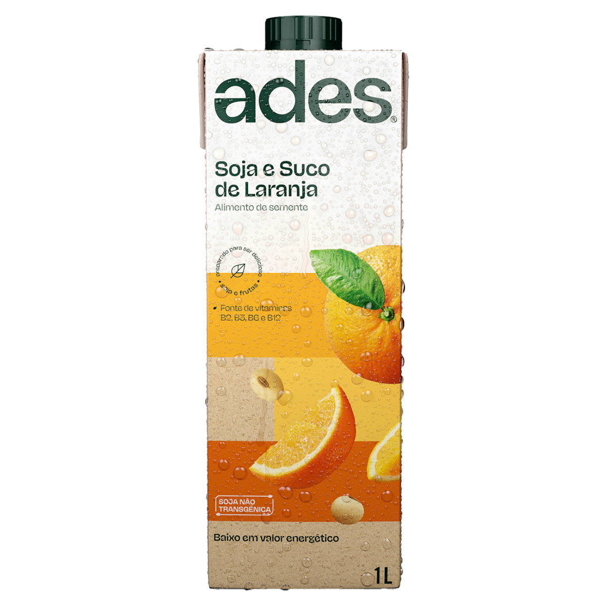 Bebida à Base de Soja Laranja Ades Caixa 1l