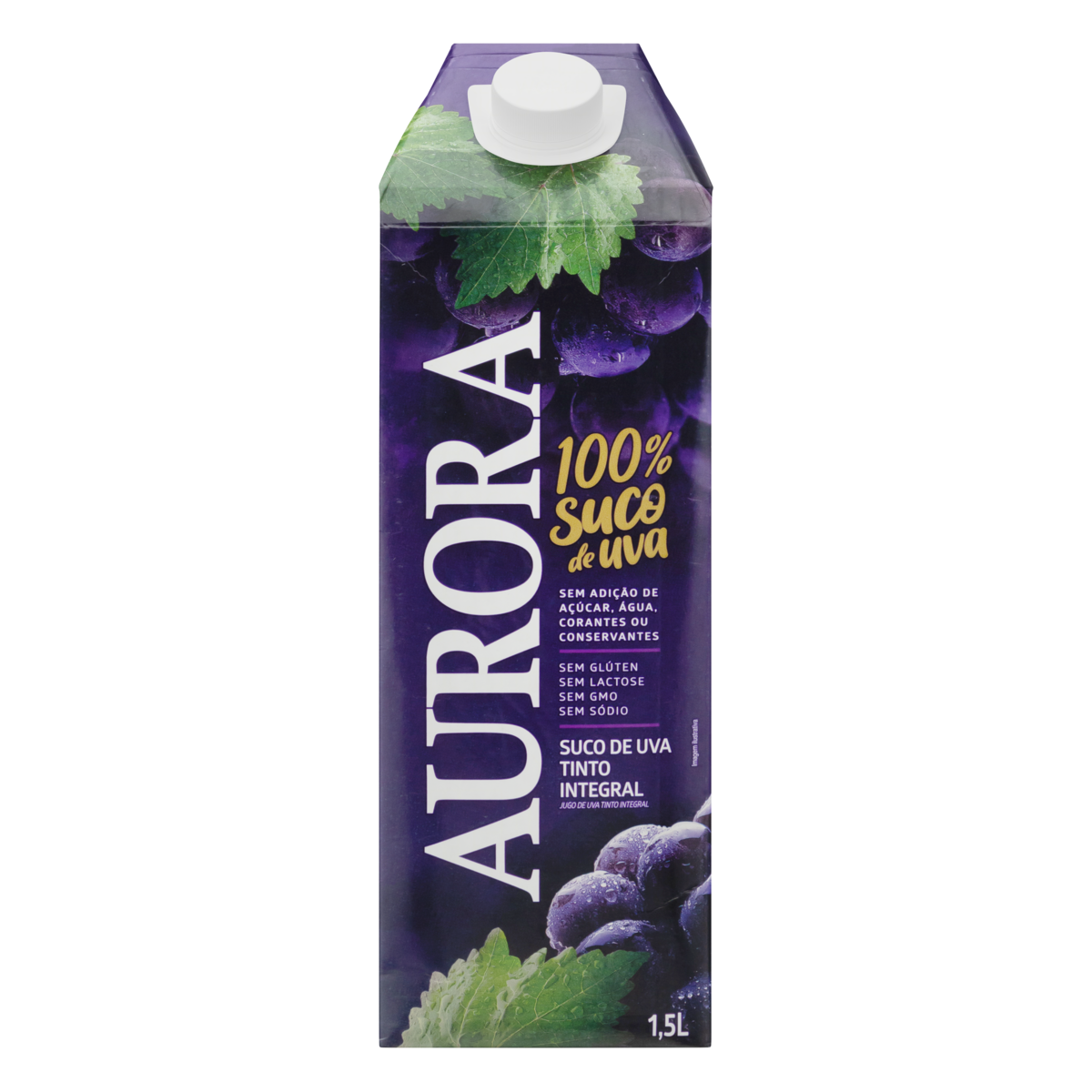 Suco Integral Uva Tinto Aurora Caixa 1,5l