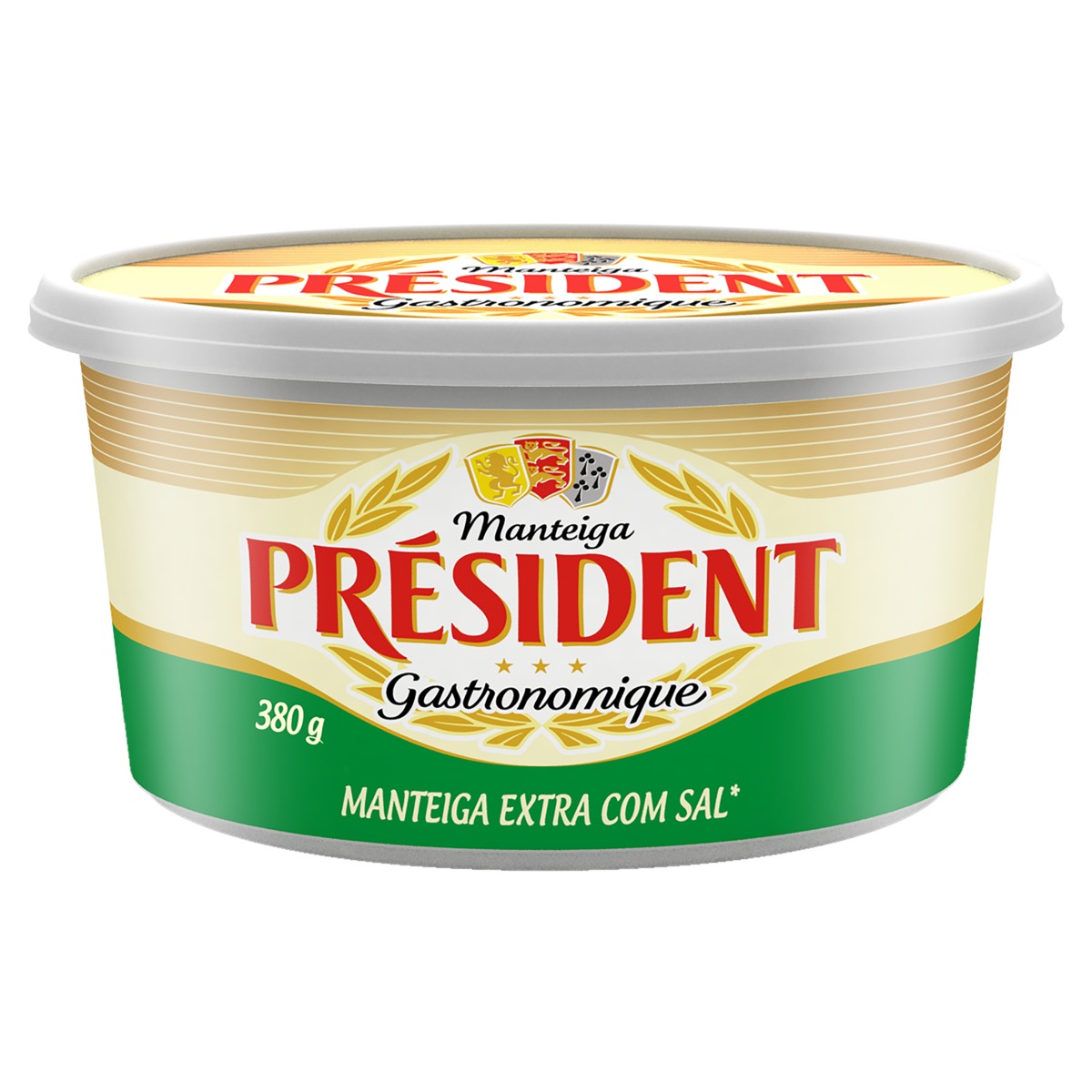 Manteiga Extra com Sal Président Gastronomique Pote 380g