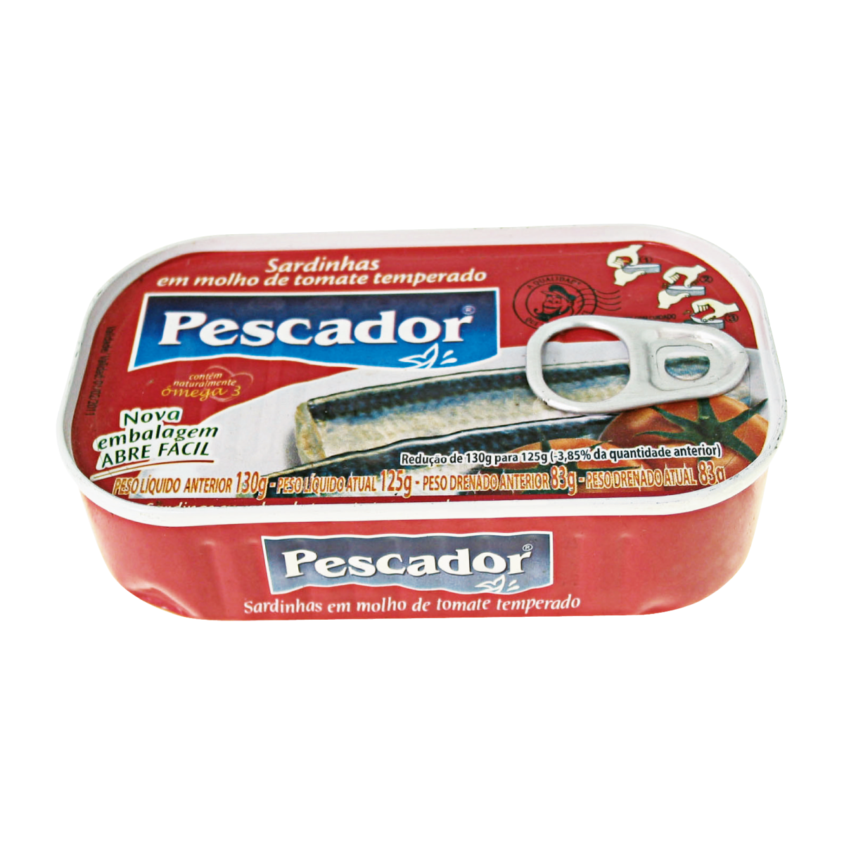 Sardinha Pescador Molho Tomate Lata 125g