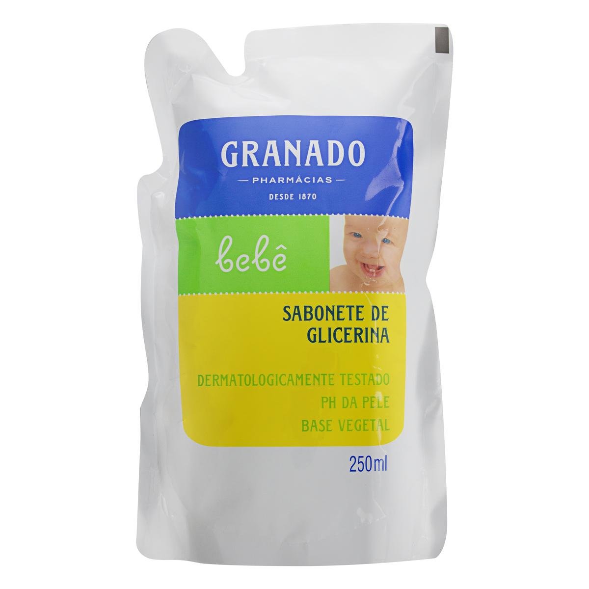 Sabonete Líquido de Glicerina Tradicional Granado Bebê Sachê 250ml Refil