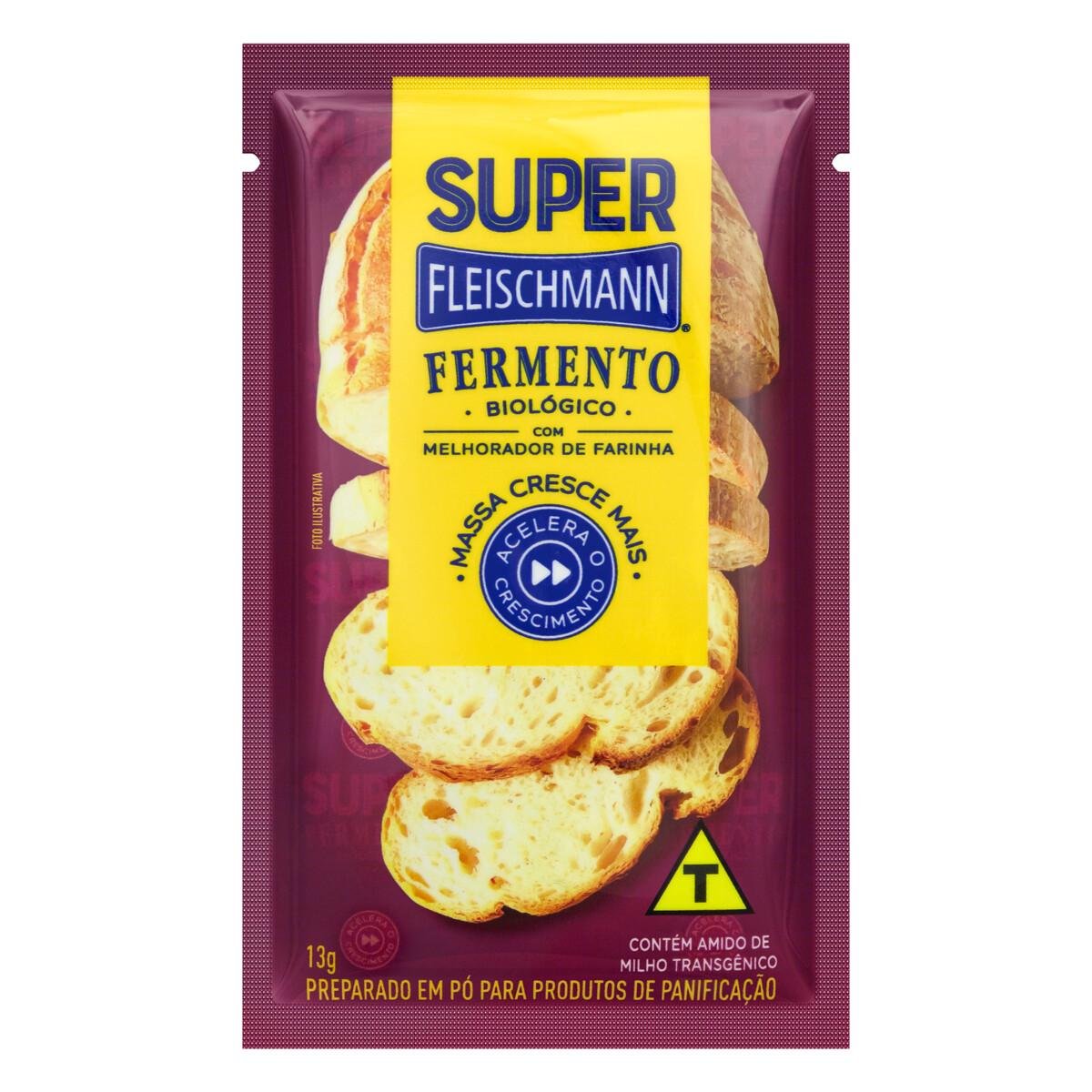 Super Fermento Biológico Pó Fleischmann Pacote 13g