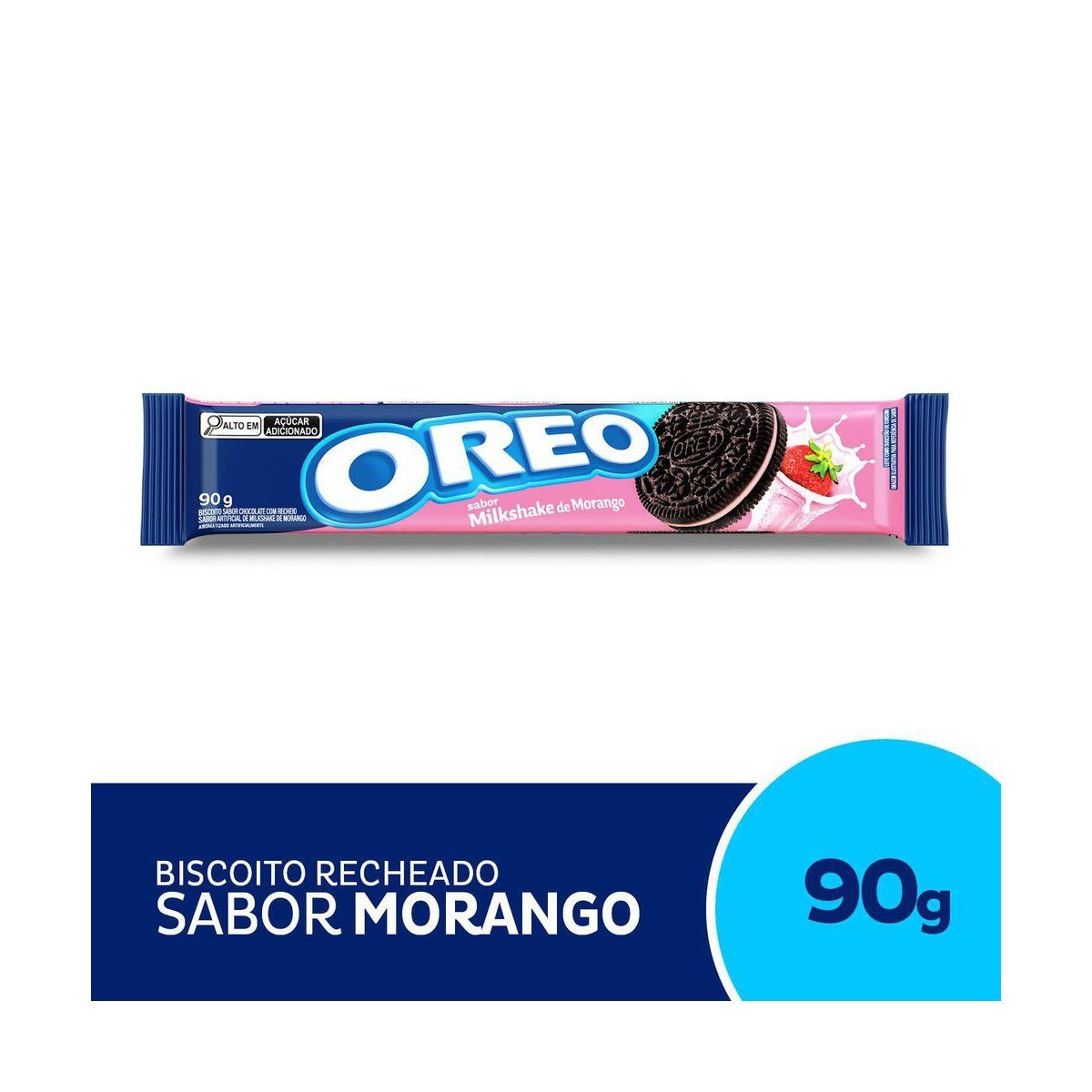 Biscoito Recheado Oreo Milkshake De Morango 90g