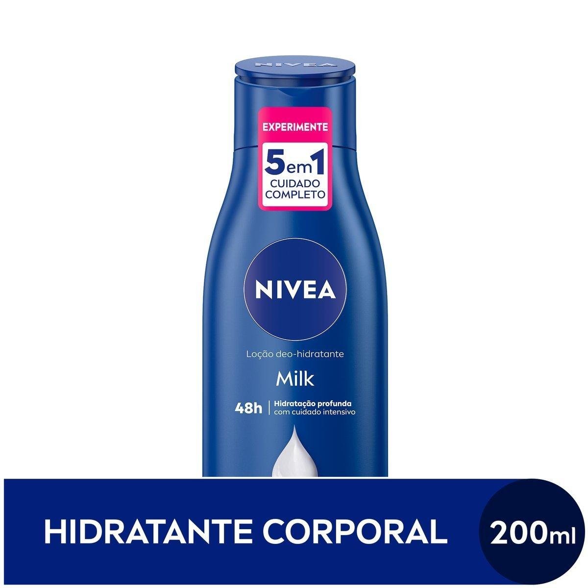 Loção Deo-Hidratante Nivea Milk Frasco 200ml