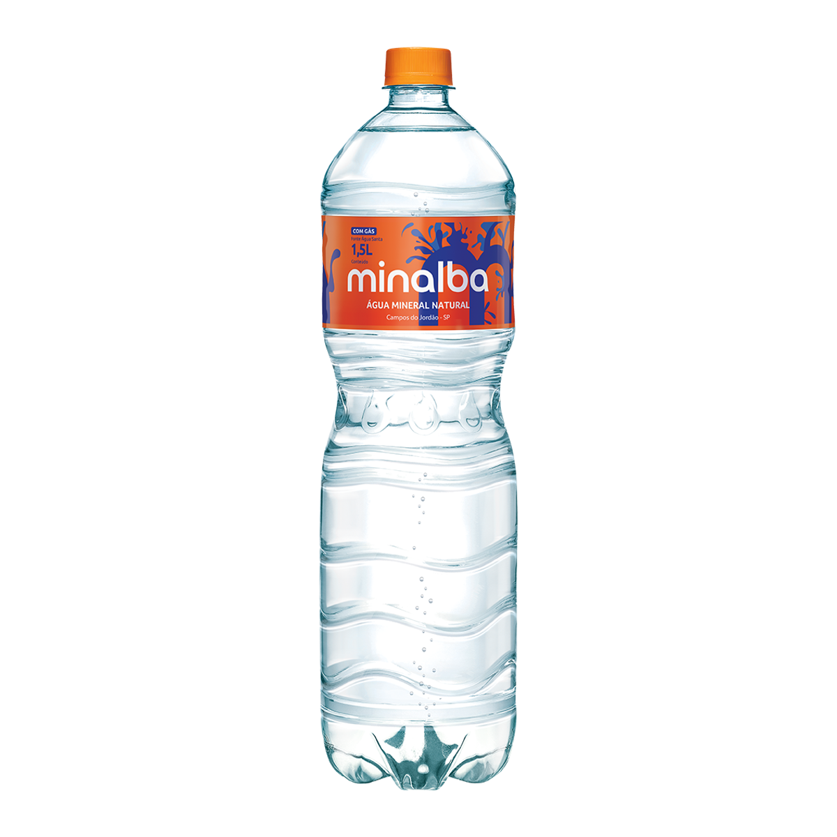 Água Mineral Natural com Gás Minalba Garrafa 1,5l