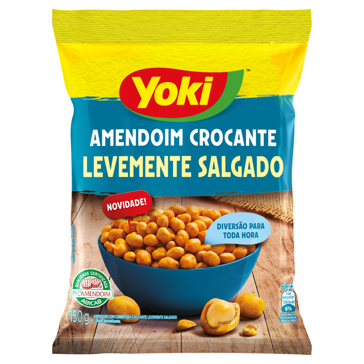 Amendoim Crocante Salgado Yoki Pacote 150g