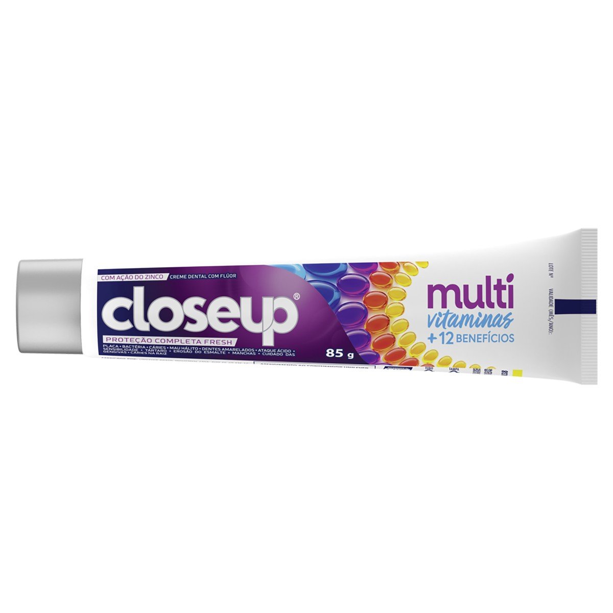Creme Dental Fresh Closeup Multivitaminas + 12 Benefícios Caixa 85g