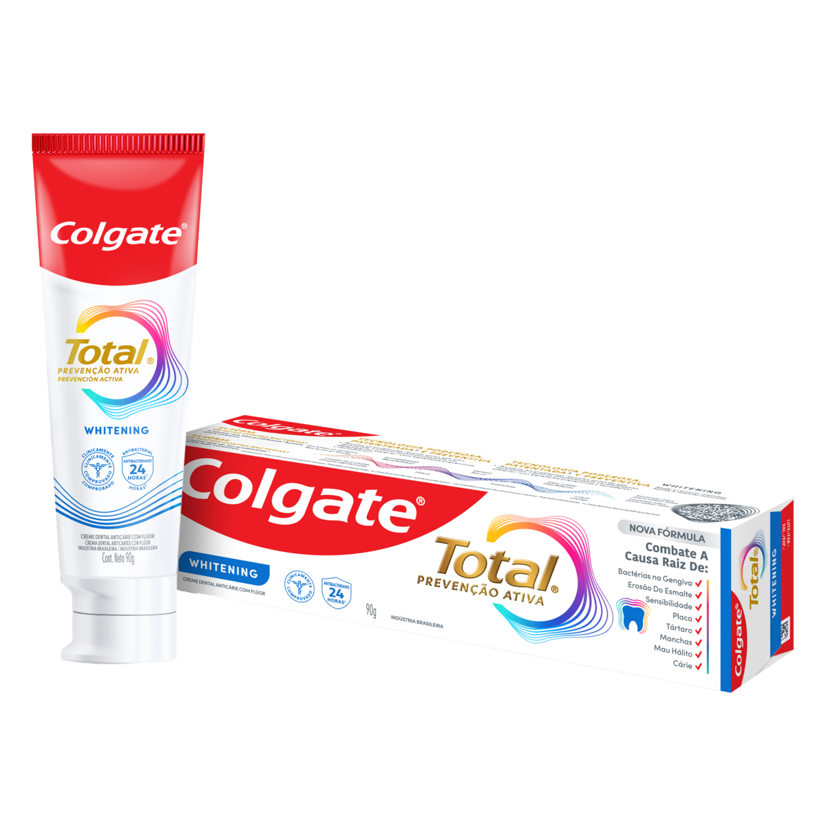 Creme Dental Para Branqueamento Colgate Total 12 Whitening 90g