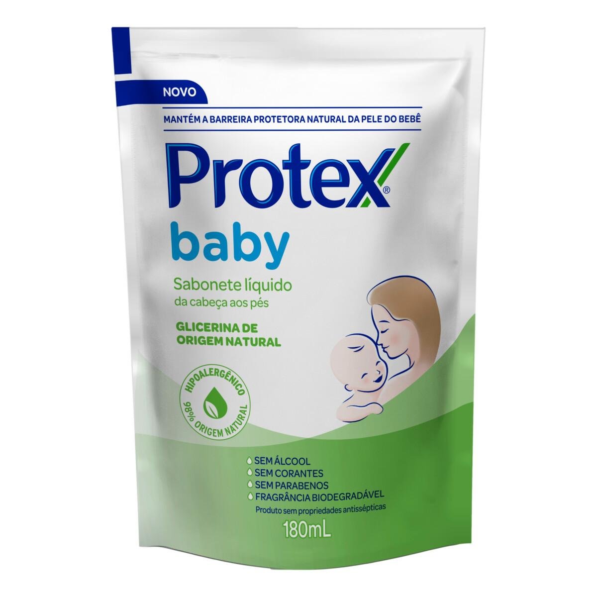 Sabonete Bebê Líquido de Glicerina da Cabeça aos Pés Protex Baby Sachê 180ml
