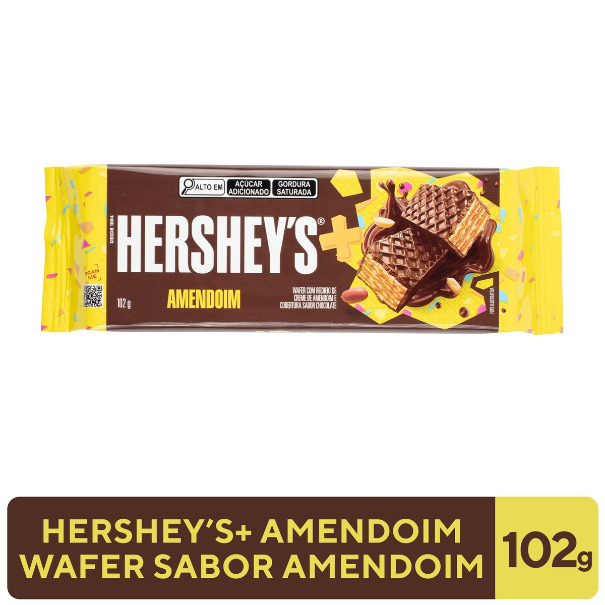 Wafer com Chocolate e Amendoim Hershey's 102g