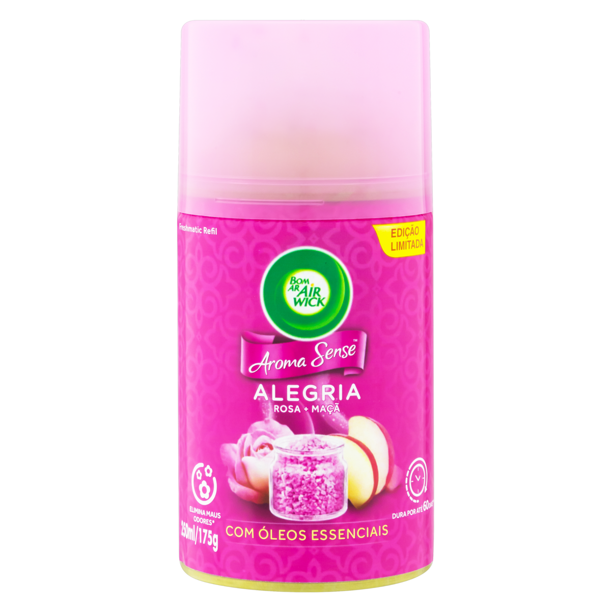 Neutralizador de Odores Alegria Freshmatic Bom Ar Air Wick Aroma Sense Frasco 250ml Spray Refil