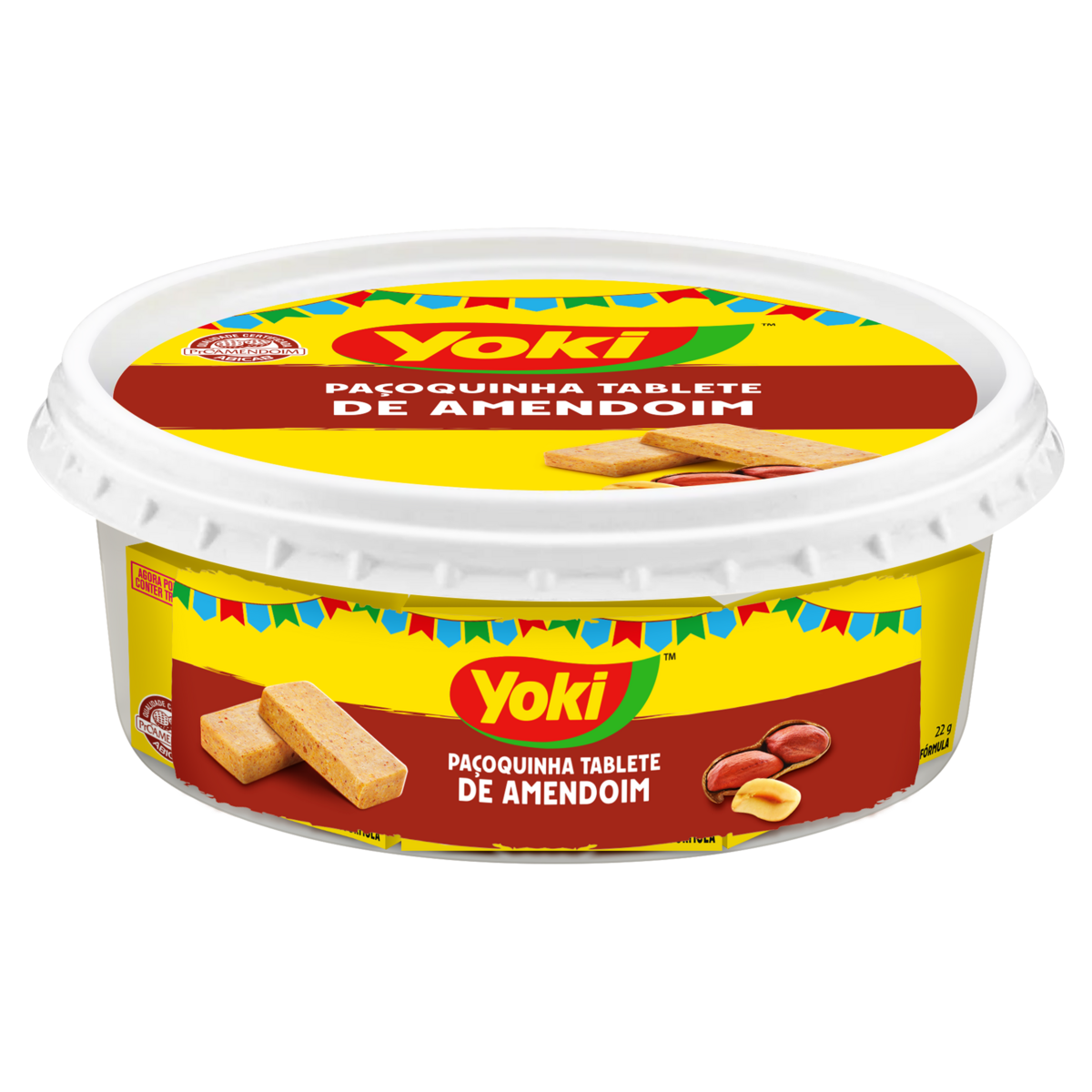 Paçoquinha de Amendoim Tradicional Brasileira YOKI Pote 352g