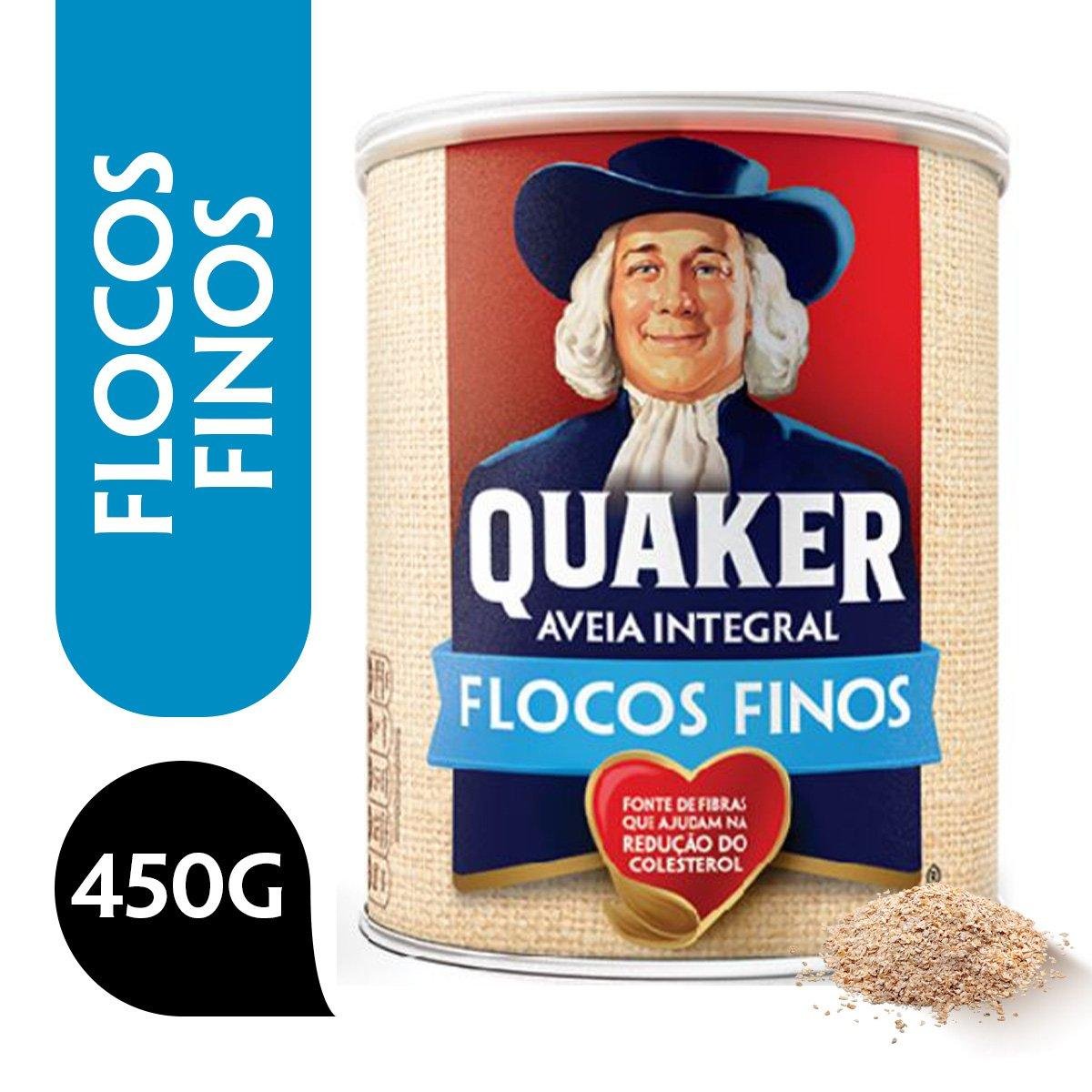 Aveia Em Flocos Finos Quaker Lata 450G