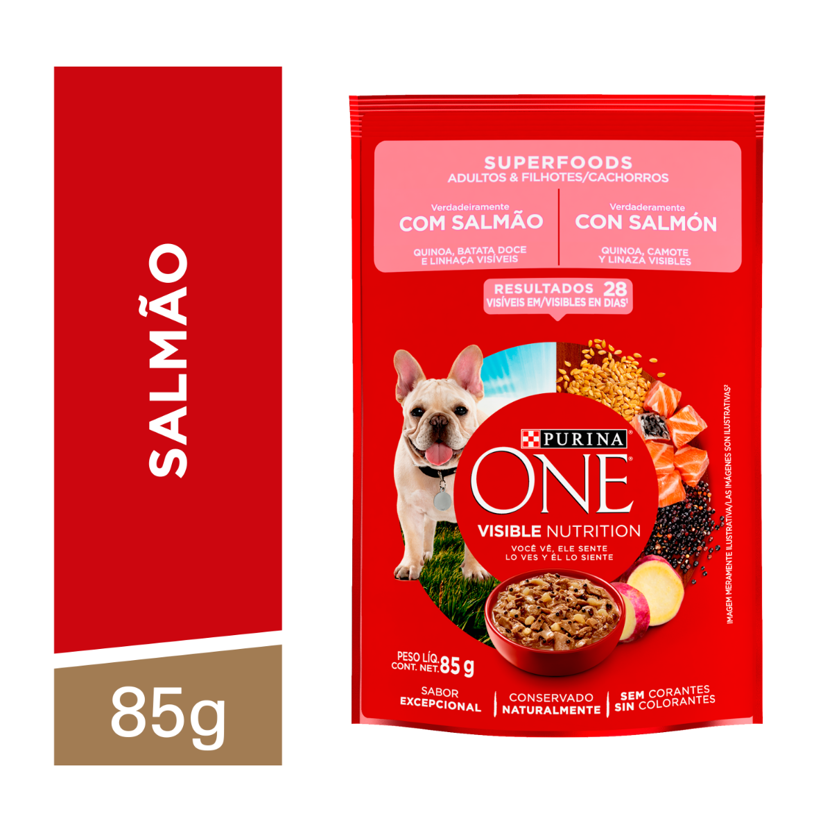 Ração Úmida Purina One Cães Adultos e Filhotes Salmão 85g