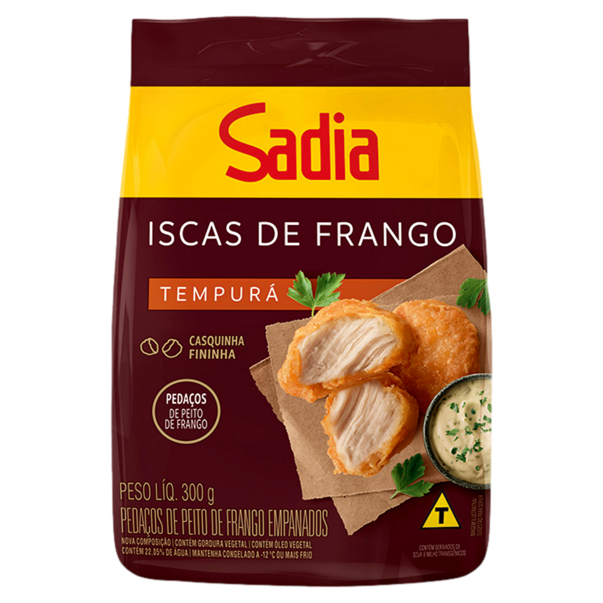 Empanado de Frango Peito em Pedaços Tempurá Sadia Pacote 300g