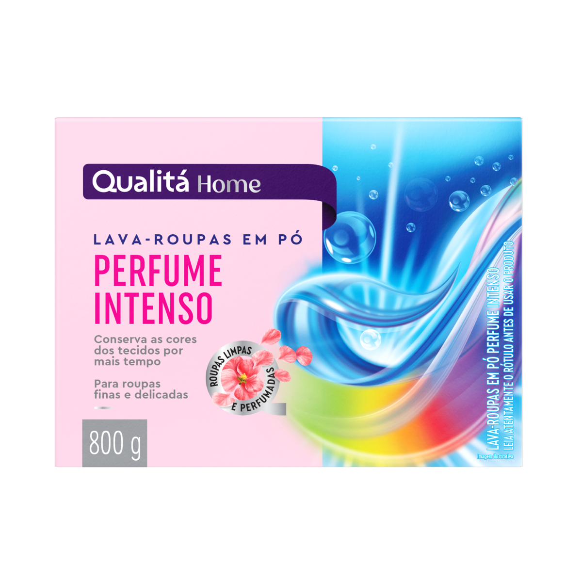 Lava-Roupas Pó Qualitá Home Perfume Intenso Caixa 800g