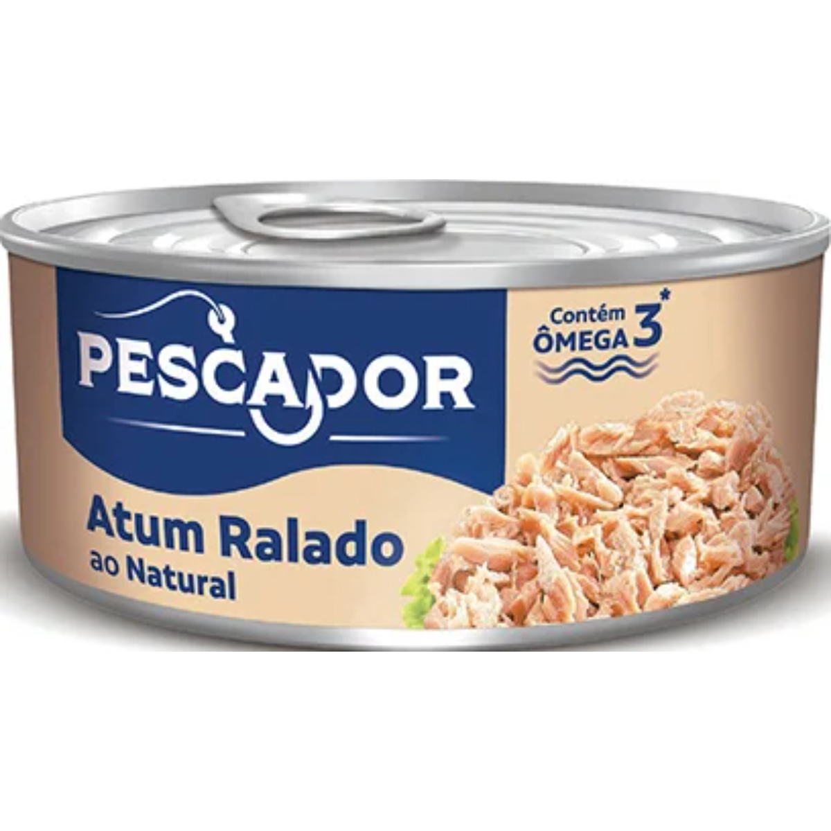 Atum Ralado ao Natural com Caldo Vegetal Pescador Lata 140g