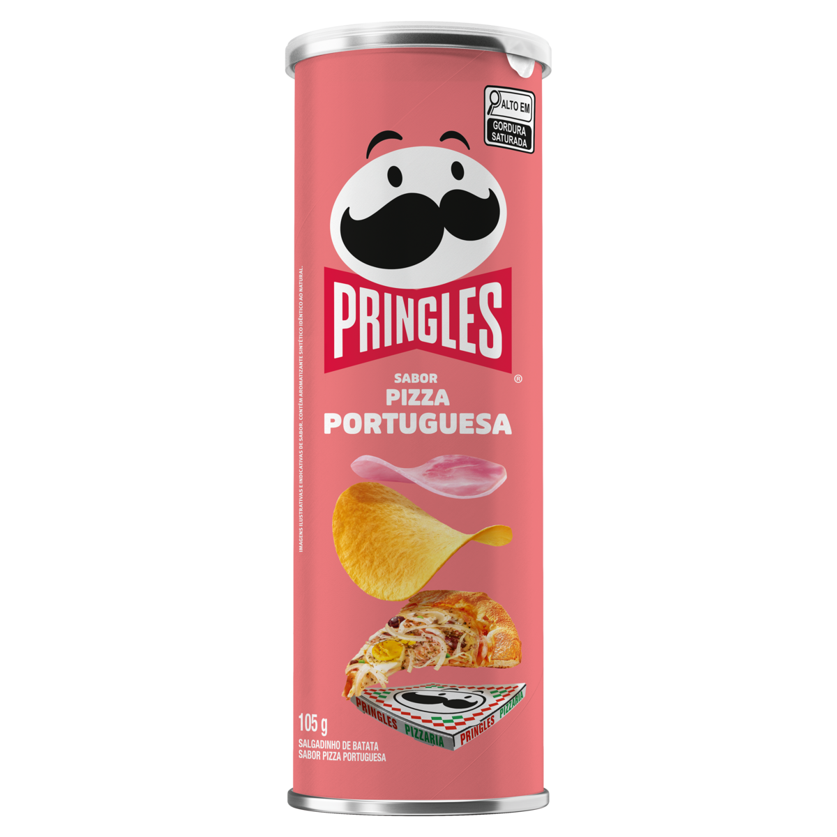 Salgadinho de Batata Pizza Portuguesa Pringles Tubo 105g
