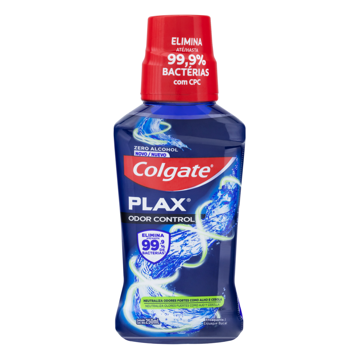 Enxaguante Bucal Zero Álcool Colgate Plax Odor Control Frasco 250ml