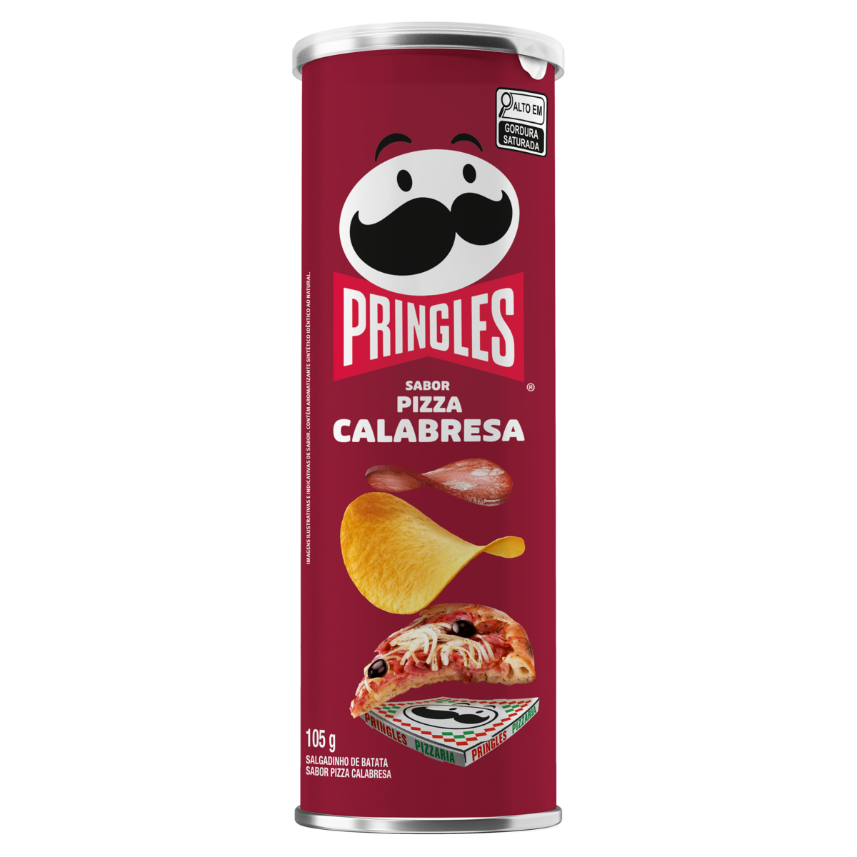 Salgadinho de Batata Pizza Calabresa Pringles Tubo 105g