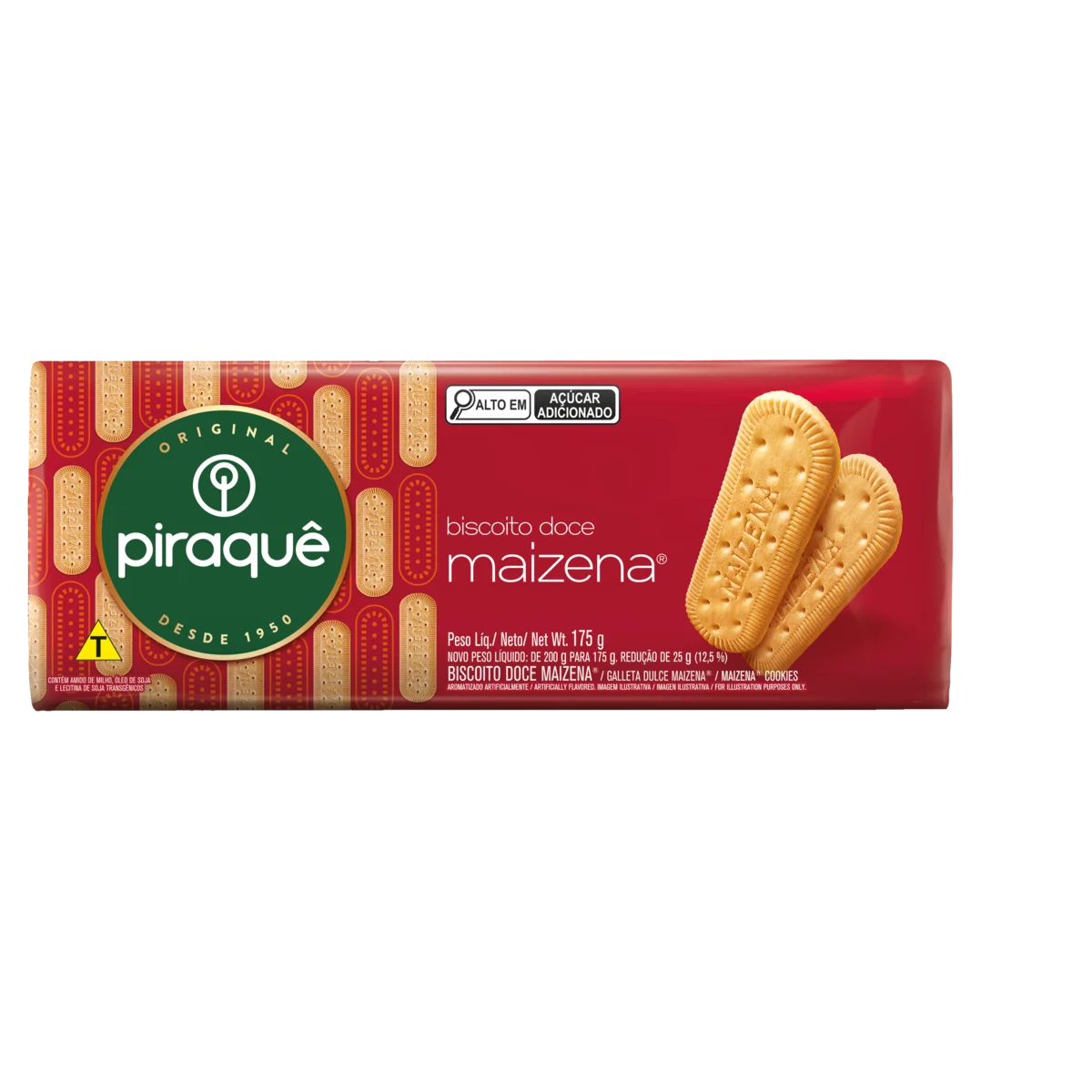 Biscoito Maizena Piraquê Pacote 175g