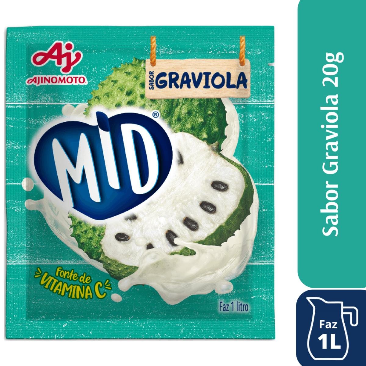 Refresco em Pó Graviola Mid Pacote 20g