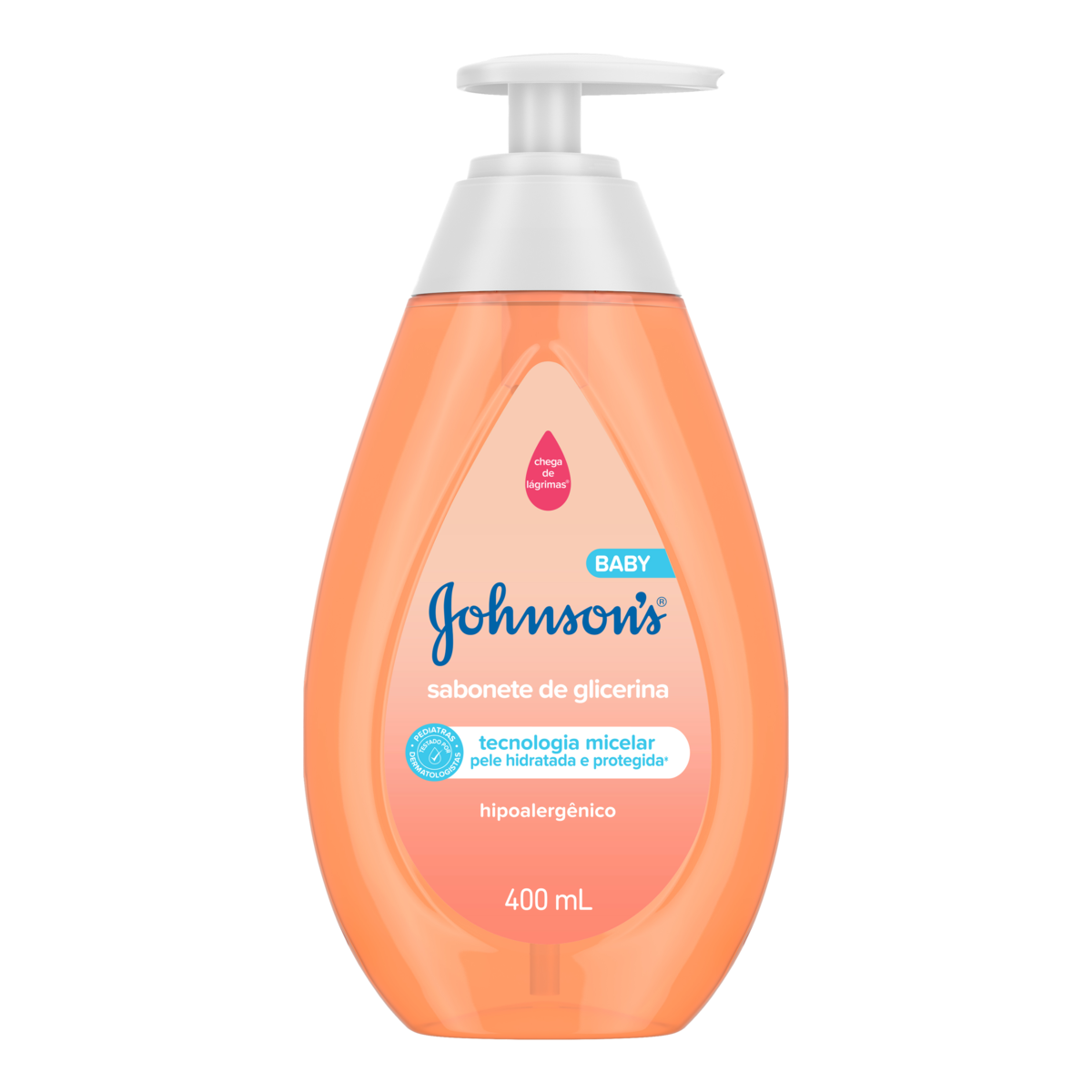 Sabonete Líquido de Glicerina da Cabeça aos Pés Johnsons Baby Frasco 400ml