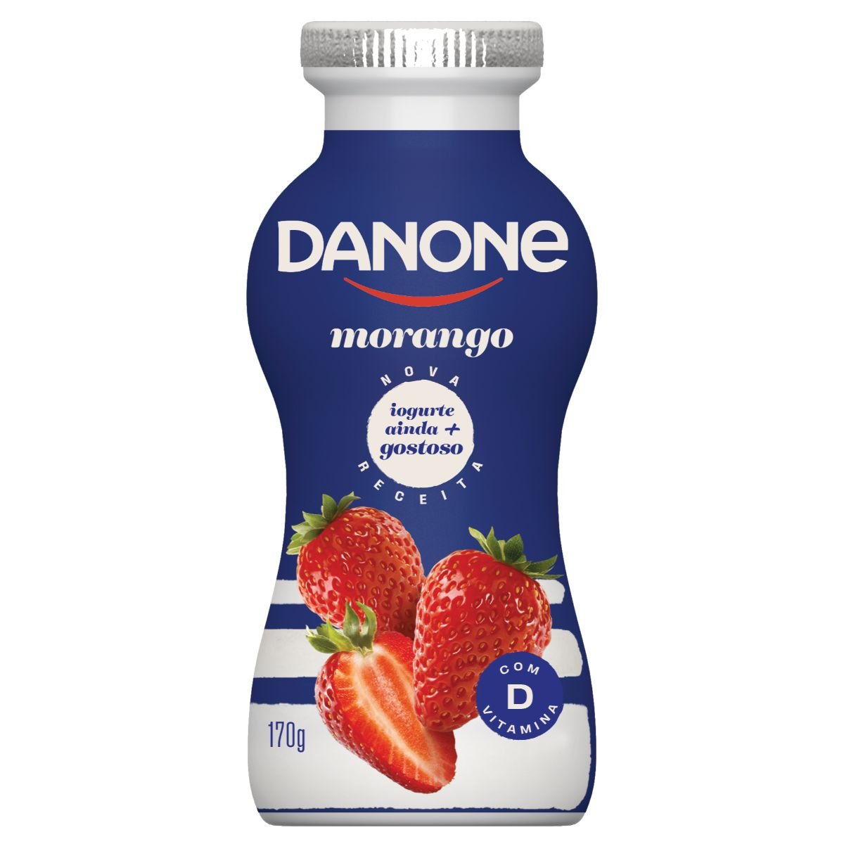 Iogurte Integral Morango Danone Frasco 170g