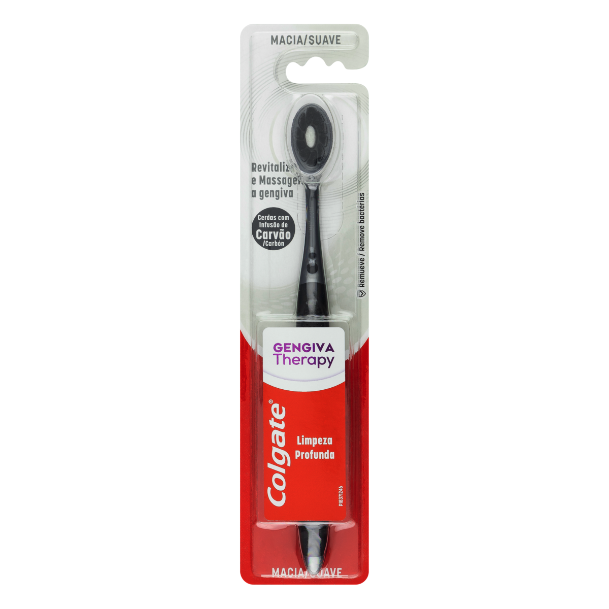 Escova Dental Macia Infusão de Carvão Colgate Gengiva Therapy Cabeça Compacta