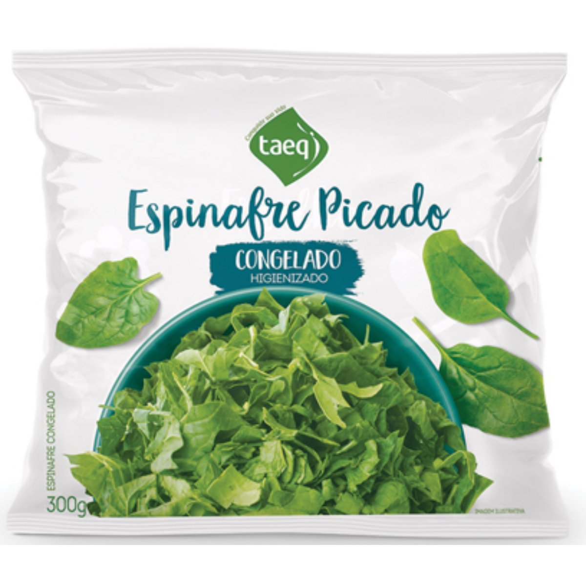 Espinafre Congelado Picado Higienizado Taeq Pacote 300g