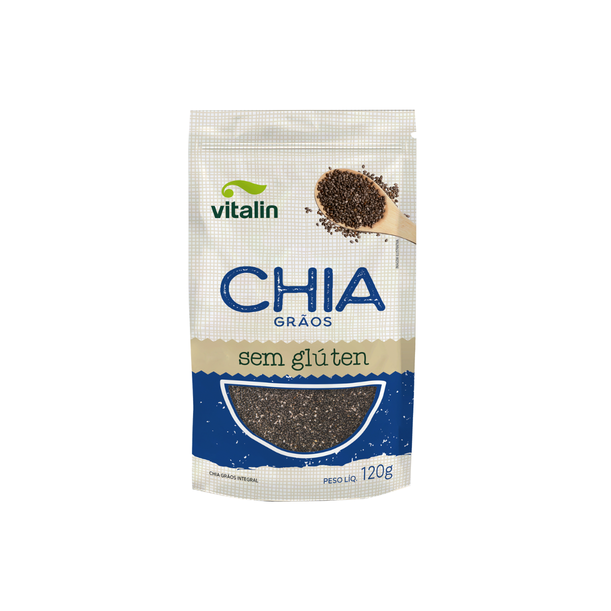 Semente de Chia VITALIN Sem Glúten 120g