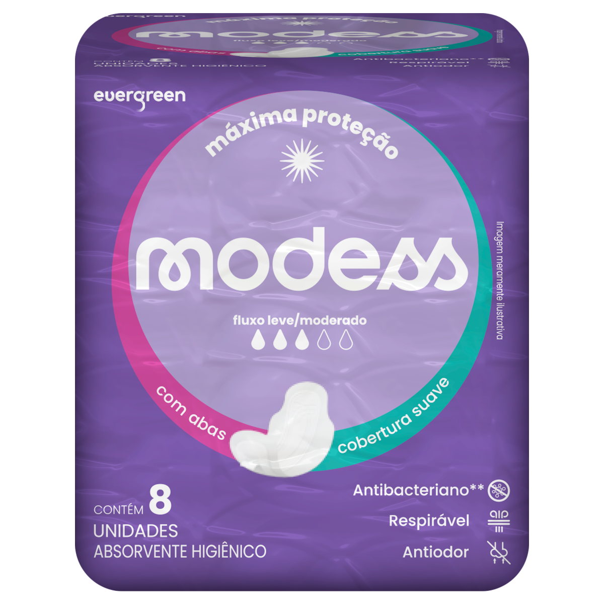 Absorvente Suave Modess com abas 8 unidades
